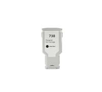 HEZHAOWH 130ml/300ml 738XL 676M6A 676M7A 676M8A 498N8A Premium Ink Cartridge Compatible for H-*0P738 for H-*0P D-signJet T950 T850 Pigment(300ml Matte Black)