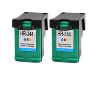 HEZHAOWH 2X Color Compatible 339 344 Ink Cartridge for h-*0p339 for 344 for of-icejet 7210 7313 7410 P-otosmart 2710 8450 Printer