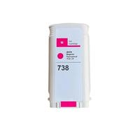 HEZHAOWH Cartouche d'encre 498N8A 676M6A 676M7A 676M8A 130 ML avec Pigment for imprimante 738 D-signjet T850 T950(Magenta)