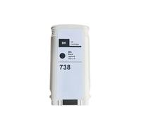 HEZHAOWH Cartouche d'encre 498N8A 676M6A 676M7A 676M8A 130 ML avec Pigment for imprimante 738 D-signjet T850 T950(黑色)