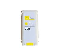 HEZHAOWH Cartouche d'encre 498N8A 676M6A 676M7A 676M8A 130 ML avec Pigment for imprimante 738 D-signjet T850 T950(Yellow)