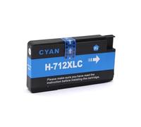 HEZHAOWH Cartouche d'encre 712 XL 712XL 3ED71A 3ED67A Compatible avec Les imprimantes Jet d'encre D-signJet H-*0P712 et H-*0P (références : H-*0P712 et H-*0P).(1PCS Cyan)