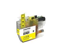 HEZHAOWH Cartouche d'encre Compatible LC431 de capacité Standard for imprimantes B/Ether DCP-J1050DW, DCP-J1140DW et MFC-J1010DW(1pcs Yellow)