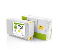 HEZHAOWH Cartouche d'encre H-*0P 761 à pigments et colorants for imprimante D-signjet T7100 T7200 MBK-775ML C/M/J/G/DGY-400ML(Yellow)