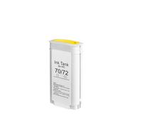 HEZHAOWH Compatible for H-*0P 72 Ink Cartridge for 72 Ink Cartridge with Chip T610 T620 T770 T790 T795 T1100 T1120 T1200 T1300 T2300(1Pack-Yellow)