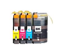 HEZHAOWH Compatible LC22UXL 22UXL LC22U Full Ink Cartridge for B-Other DCP-J785DW MFC-J985DW Printer(1 Set)