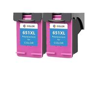 HEZHAOWH Ink Cartridge for H-*0P 651 651XL for D-skjet Ad-antage5575 5645 of-iceJet 202 202c 250 252 Printer(2 Color)
