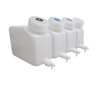 HEZHAOWH Lot de 4 Cartouches d'encre vides de 220 ML for imprimantes à solvant écologique M-Maki Ro et Mutoh, sans Puce VS300 BN-20(4tank Single interfa)