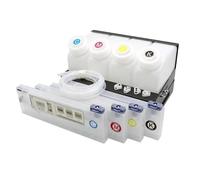 HEZHAOWH Lot de 4 Cartouches d'encre vides de 220 ML for imprimantes à solvant écologique M-Maki Ro et Mutoh, sans Puce VS300 BN-20(4Cartridge 4tank)