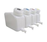 HEZHAOWH Lot de 4 Cartouches d'encre vides de 220 ML for imprimantes à solvant écologique M-Maki Ro et Mutoh, sans Puce VS300 BN-20(4tank Double interfa)