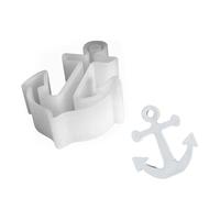 Hezhou Moules en silicone Ancre Moule en silicone Bougeoirs et décorations Moules en plâtre à couler Moule en silicone pour bricolage bougie parfumée, savon, plâtre, artisan (Ancre)