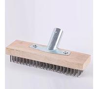 HEZHU Balai métallique 30 cm avec prise pour manche en bois, balai en métal