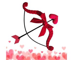 Hezudiay Arcs et flèches Cupidon Accessoires de costume Cupidon pour femmes et filles, accessoires de cosplay de Saint-Valentin, accessoires de jeu de rôle avec nœuds pour couple, photographe, fêtes