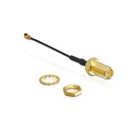 HF Antenna Connection for Installation - Câble d'antenne - I-PEX (M) pour RP-SMA (F) - 20 cm - noir