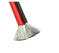 HF Mont 1~50m fil de silicone résistant à la chaleur AWG 30 26 24 22 20 18 16 14 12 10 8 câble de cuivre rouge noir de câblage automobile(2 Pin Black-Red,10 METERS_30AWG)