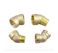 HF Mont 1/8 "1/4" 3/8 "1/2" 3/4 "1" 1-1/4 "1-1/2" 2 "mâle femelle laiton 45 degrés coude raccord de tuyau coupleur connecteur eau gazole(Equal Female BSP,1-1/4")