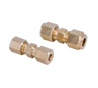 HF Mont 3-42mm1/8 "3/16" 1/4 "5/16" 3/8 "1/2" 3/4 "7/8" pouces Tube Compression Union laiton raccord de tuyau connecteur huile eau carburant gaz(1 pc,1l8 Inch 3.175mm)