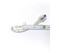 HF Mont Barre lumineuse LED étanche IP68, 50CM, DC12V 24V, 5 pièces, bande dure 5730 5630, lampe d'extérieur for aquarium et réfrigérateur(Red,DC24V 50cm DC head)