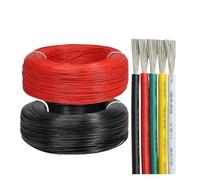 HF Mont Câble électronique UL1007 de 2 à 50 m, AWG 30, 28, 26, 24, 22, 20, 18 ou 16, for éclairage LED, 300 V, en cuivre étamé isolé PVC.(Red,50 METERS_20AWG)