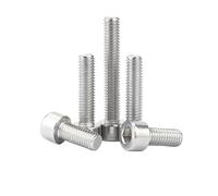 HF Mont Lot de 3/50 vis à tête cylindrique à six pans creux en acier inoxydable GB70.1 M1.6 M2 M2.5 M3 M4 M5 M6 M8 304 A2-70, 6-50 mm(16mm,6pcs M6)