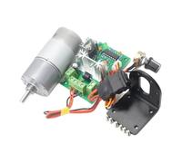 HF Mont Moteur à engrenages CC 12 V à couple élevé et faible vitesse JGB37-555, micro-réducteur CC 24 V 555 for bras robotisé(Style D,22rpm,24V)