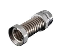 HF Mont Soufflet de climatisation central DN32, 1-1/4" en acier inoxydable 304, tête en fer épaissie, double joint extérieur en fil métallique(200mm)