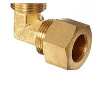 HF Mont Staright coude 1/8 "1/4" 3/8 "1/2" NPT mâle X 3/16 1/4 5/16 1/2 5/8 pouces Tube Union de Compression raccord en laiton gaz carburant eau(Elbow Tube x NPTM,1l4 Inch 6.35mm,1/4")