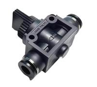 HF Mont Tube OD 1/8 "5/32" 1/4 "5/16" 3/8 "1/2" 5/8 ", 2 3 4 voies, té coudé en PU, Corss en Y, pousser for connecter une vanne de raccord d'air pneumatique(HHVF,1l2 Inch)