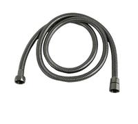 HF Mont Tuyau de douche en acier inoxydable et PVC souple, raccord de salle de bain, 1,5 m, raccord de douche chromé doré(SS gray)