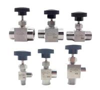 HF Mont Vanne à aiguille droite/coude 1/8 "1/4" 3/8 "1/2" NPT mâle femelle, grue en acier inoxydable 304, contrôle du débit, eau, gaz, huile, Propane(1/2",BSP_ELBOW_FEMALE-FEMALE SS304)