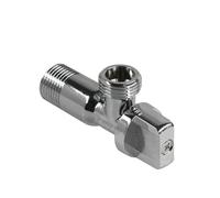 HF Mont Vanne d'arrêt en laiton à Angle droit, robinet à bille d'arrêt d'eau froide/chaude for chauffe-eau, vanne triangulaire d'évier de salle de bains(1l2 cold)