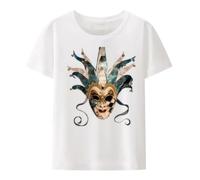 HFBCGSWTK DJ-Boris-Brejcha-Classic-Mask-T-Shirt-Minimal-Techno-Music-Unisex-Men-Modal-Comfortable-O-Neck