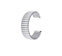 HFBZVAFC Bracelet de montre élastique en métal 14 mm, 16 mm, 18 mm, 20 mm, 22 mm, en acier inoxydable, accessoires de montre, bracelet universel for hommes et femmes(Silver - glossy,18mm)