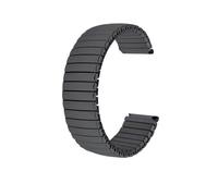 HFBZVAFC Bracelet de Montre élastique en métal Unisexe, 14 mm, 16 mm, 18 mm, 20 mm, 22 mm, Accessoires de Montre(Black - Glossy,14mm)