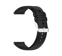 HFBZVAFC Bracelet de Montre en Silicone 16/18/20/22/24 mm, Bracelet de Rechange en Caoutchouc Souple, Accessoires for Montres connectées, Bracelet Universel for Hommes et Femmes(Black,16mm)