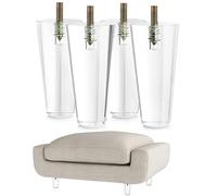 HFDASUENT Pieds de Meubles en Acrylique, 4xModernes Pieds Cónicas De Table Pattes de Support de Lit Jambes de Canapé,pour Canapé Lit Armoire Meubles