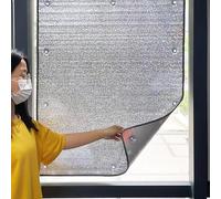 HFDASUENT Rideau Thermique Anti Froid,Film Fenêtre Anti Chaleur Film de Protection Solaire Anti-UV Film pour Vitres Intimité Anti Froid Film Isolant pour Fenêtre avec Ventouse (70x150cm/28x59in)