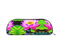 Hfderw Sac de rangement semi-circulaire en cuir avec fermeture éclair - Trousse à crayons portable - Sac à crayons - Sac à cosmétiques - Sac de rangement - Argent - Taille unique - Art déco, Argenté
