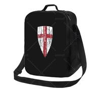 HFDGFJKKL Drapeau des Templiers avec sangle d’épaule ajustable, fourre-tout Bento thermique réutilisable pour le travail : festival de plage pique-