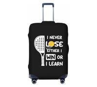 HFDGFJKKL Je ne perds jamais, je gagne ou j’apprends Padel Housse de bagages Paddle Quotes Valise de voyage Housses de protection Costume pour 18-32 pouces