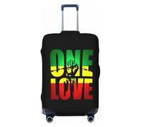 HFDGFJKKL Personnalisé mignon un amour jamaïcaine Reggae Housse de bagages Protecteur Lavable Housses de valise de voyage
