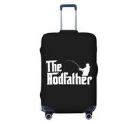 HFDGFJKKL Personnalisé The Rodfather Fishing Suitcase Cover Lavable Fisherman Fish Gift Luggage Protective Housses pour 18-32 pouces