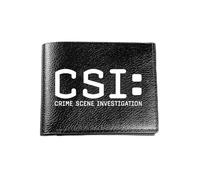 HFDGFJKKL Portefeuille de qualité CSI : Crime Scene Investigation logo, un audacieux, parfait pour les fans. Affaires Hommes Casual Élégant Simple Pratique Qualit Cadeaux d’Halloween et de Noël