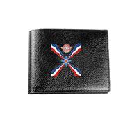 HFDGFJKKL Portefeuille de qualité Élégant en forme de X Emblème d’étoile Portefeuille : Premium agréable, élégant pour les affaires Hommes Halloween et cadeaux de Noël