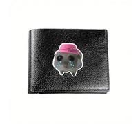 HFDGFJKKL Portefeuille de qualité Sad Hamster dans le chapeau : Portefeuille élégant pour hommes, haut de gamme, élégant et simple, pratique pour les cadeaux d’Halloween et de Noël