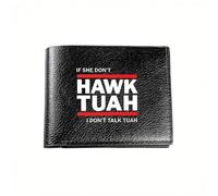 HFDGFJKKL Portefeuille de qualité Si elle ne vend pas Tuah Je ne parle pas Tuah Affaires Hommes Casual Élégant Simple Pratique Élégant Impression C Cadeaux d’Halloween et de Noël