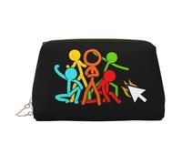 HFDGFJKKL Sac à dos Cinq bonshommes bâtons Alan Becker Gaming Sac cosmétiques Organisateur de maquillage de voyage Sachet Pochette Rangement de produits de toilette Étui de festival cadeau