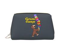 HFDGFJKKL Sac à dos Curious George propose un cadeau de friandise glacée pour femmes Organisateur de maquillage cosmétique de voyage Sachet Rangement de produits de toilette Cadeau Festival