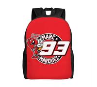 HFDGFJKKL Sac à dos Cutom Marquez pour Femme Homme Waterproofchool College Marc Logo Imprimer Bookbag Cadeaux d’Halloween et de Noël