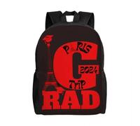 HFDGFJKKL Sac à dos Drapeau personnalisé de la France pour filles Garçons École Proud École Française Voyage Hommes Femmes Livre Convient Ordinateur portable 15 pouces Cadeau Festival